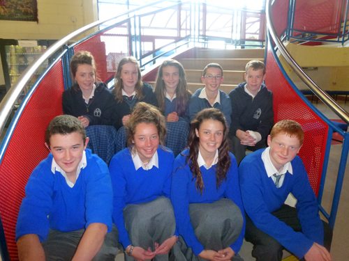 Students from Gaelcholaiste Ui Chonba and Desmond College who won scholarships this summer
