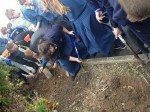 Desmond College Students Planting Crocus for Holocaust Survivors on October 17th 2014
