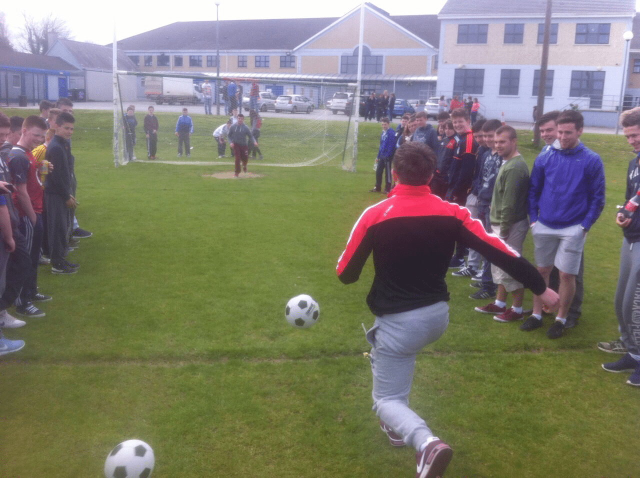 Action Shot from the Penalty Shoot Out at Desmond College Active Schools Week