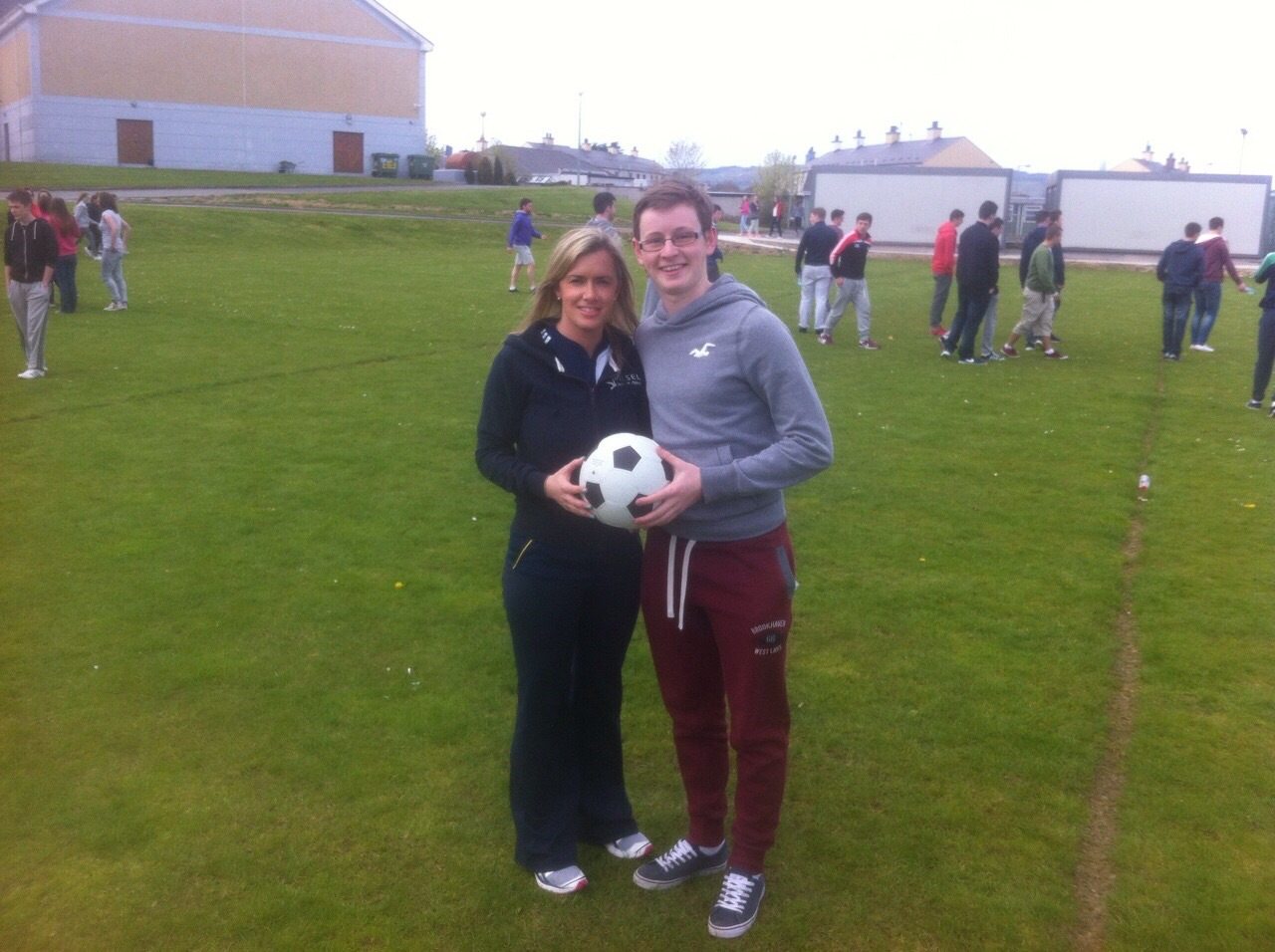 Sean Duffy: the winner of the penalty shoot out with Ms Quaid, Desmond College