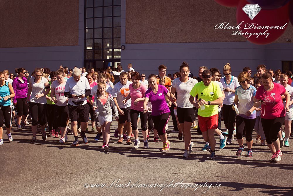 Some of the Participants in Action in the 5km Fun Run (Desmond College)